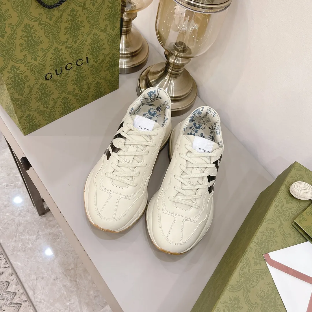 P700👟👟 The top version of GUCCI dad shoes, the latest upgraded version❗❗ The fabric is 100% consistent with the store. The whole series uses four leather styles. Each pattern, color and fabric are one-to-one consistent with the store. Women's size 35 36 37 38 39 40 Men's size 39 40 41 42 43 44 (women's size 34, men's size 45 can be customized)